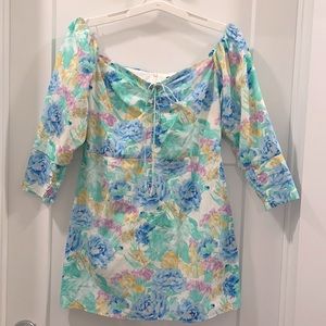 Zara dress, never worn, Puff shoulders dress perfect for summer